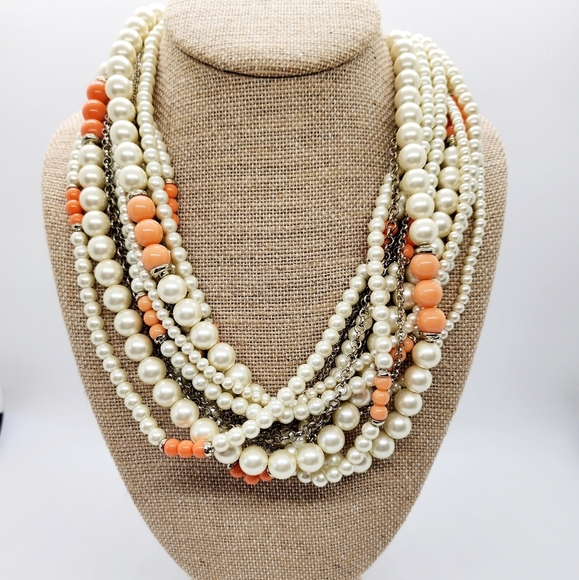Banana Republic 7 Strand Twisted Pearl Necklace - Picture 8 of 8